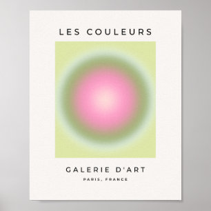 Affiche Les Couleurs 07 Aura Rose Et Vert Gradient