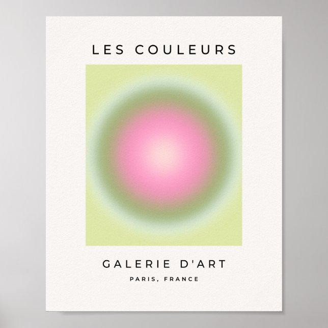 Affiche Les Couleurs 07 Aura Rose Et Vert Gradient (Devant)