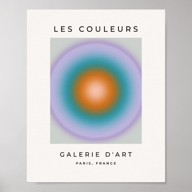 Affiche Les Couleurs 10 Dégradé de couleurs vives Aura (Devant)