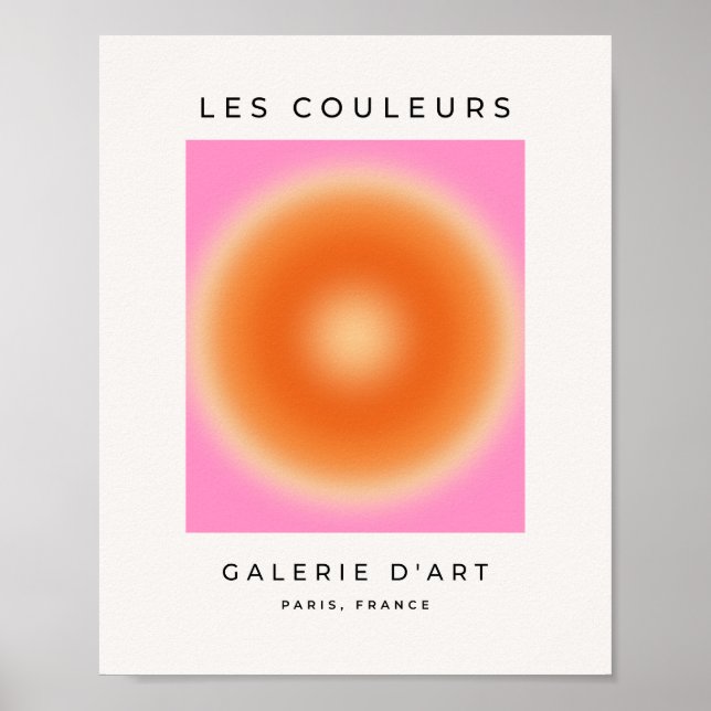 Affiche Les Couleurs 11 Pink And Orange Gradient (Devant)