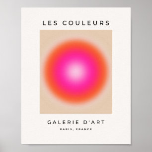 Affiche Les Couleurs 12 Dégradé Orange Et Rose
