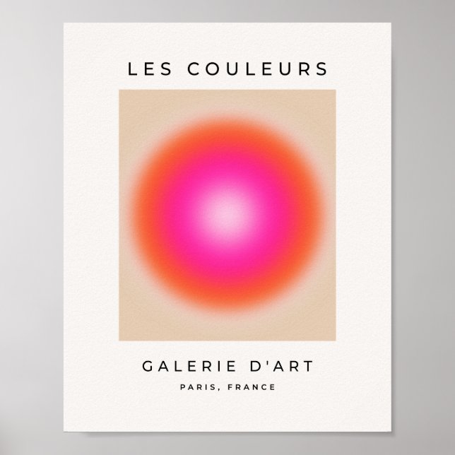 Affiche Les Couleurs 12 Dégradé Orange Et Rose (Devant)