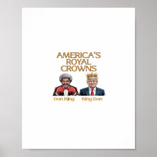 Affiche Les Couronnes d'Amérique et graphique de don