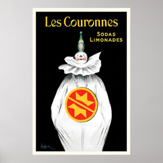 Affiche Les Couronnes Sodas Limonades Vintage Nourriture&B