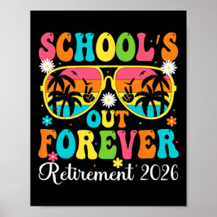 Affiche Les cours sont terminés pour toujours Retraite 202