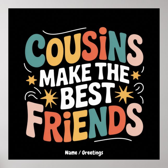 Affiche Les cousins font les meilleurs amis Frères et Soeu (Devant)