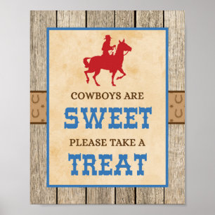 Affiche Les cowboys sont doux Veuillez prendre un signe de