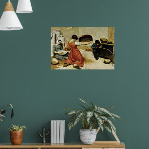 Affiche Les cribleuses de blé, beaux-arts,