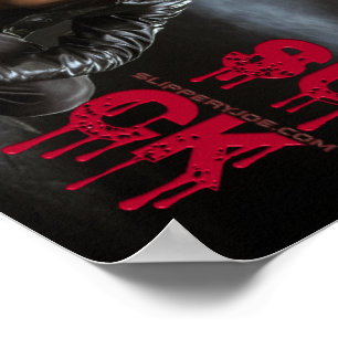 Affiche Les crocs de la pâle figure vampirique d'Halloween
