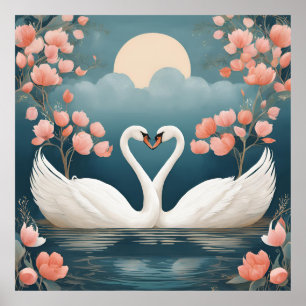 Affiche Les cygnes de Lover