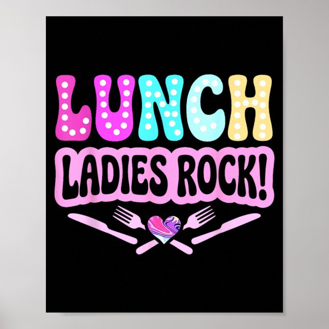 Affiche Les dames de déjeuner rock l'équipe de dames de dé (Devant)