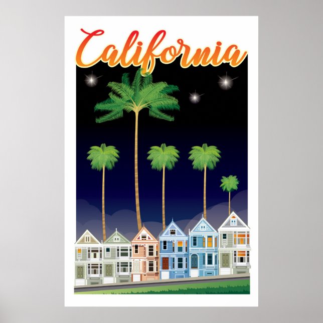 Affiche Les Dames Peintes en Nuit | San Francisco (Devant)