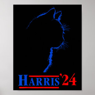 Affiche Les Dames Pour Kamala Drôle Chat 2024 Président Ka