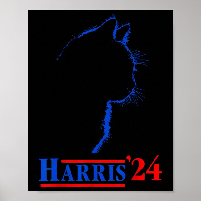Affiche Les Dames Pour Kamala Drôle Chat 2024 Président Ka (Devant)