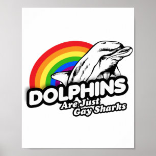 Affiche Les dauphins ne sont que des requins gays