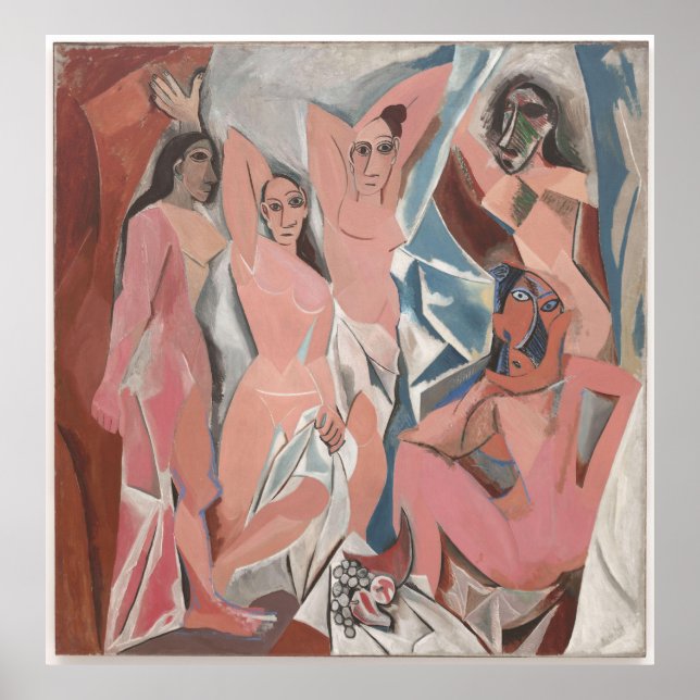 Affiche Les Demoiselles d'Avignon - Picasso Cubist Imprime (Devant)