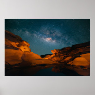 Affiche Les déserts   Sam Pan Bok Night time Thaïlande