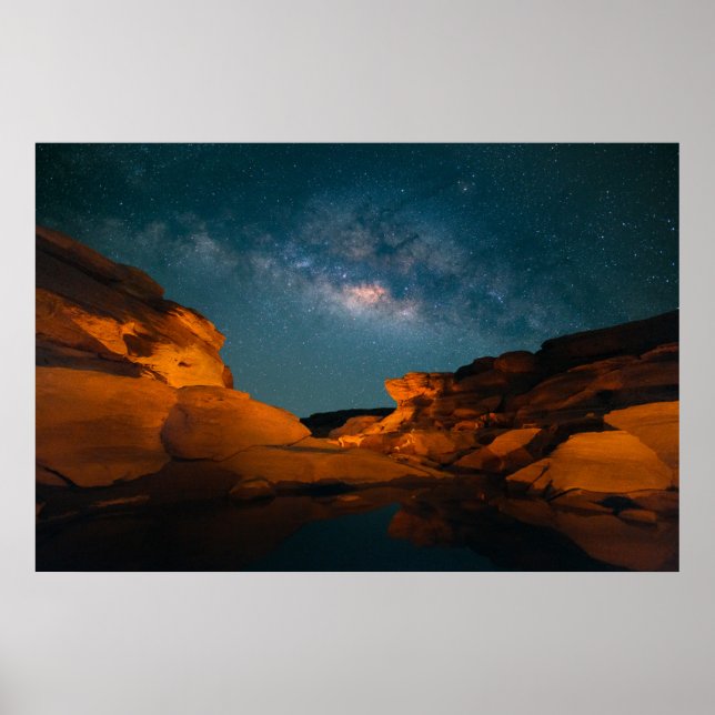 Affiche Les déserts | Sam Pan Bok Night time Thaïlande (Devant)