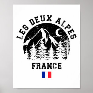 Affiche Les Deux Alpes France Alpes Station de ski alpin