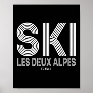 Affiche Les Deux Alpes Station de ski France Alpes Ski Fra