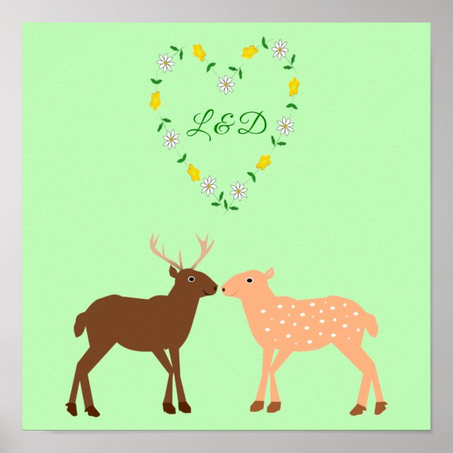 Affiche Les Deux et Daisy Heart Custom (Devant)