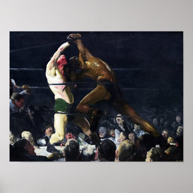 Affiche Les deux membres de ce club par George Bellows (Devant)