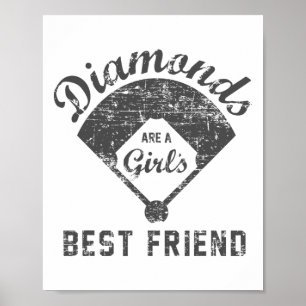 Affiche Les diamants sont la meilleure amie d'une fille T-