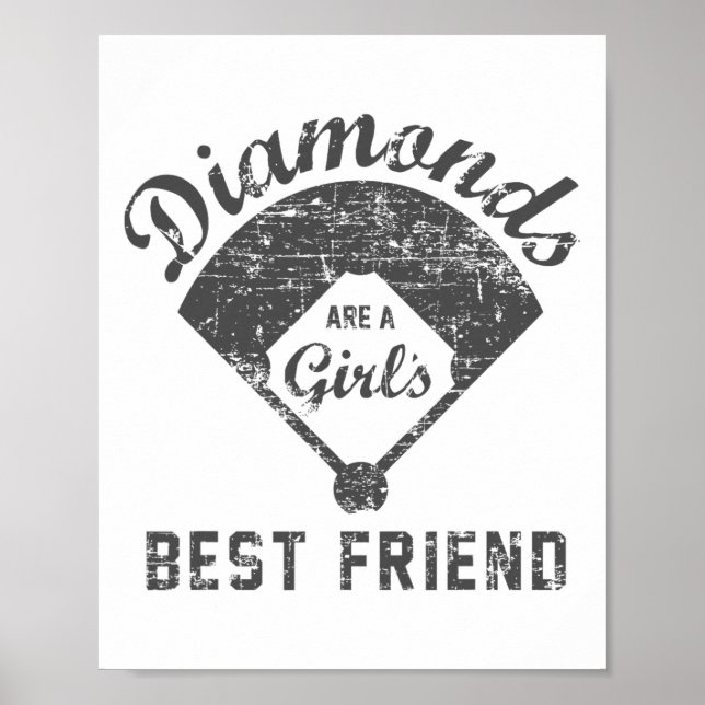 Affiche Les diamants sont la meilleure amie d'une fille T- (Devant)