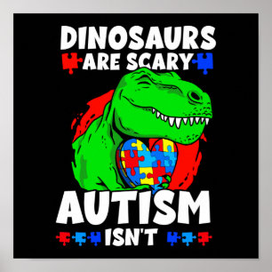 Affiche Les dinosaures du T-Rex font peur à l'autisme n'es