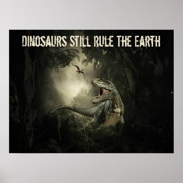 Affiche Les dinosaures règnent toujours sur la Terre (Devant)