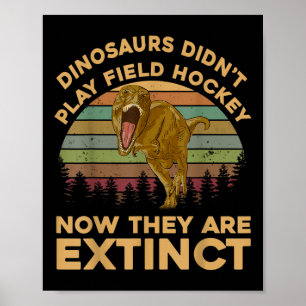 Affiche Les dinosaures T Rex ne jouaient pas au hockey sur