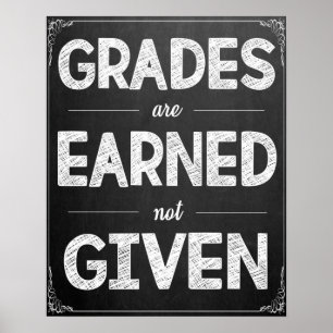 Affiche Les Diplômes Sont Gagnés Sans L'Affiche De Classe