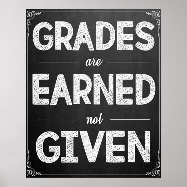 Affiche Les Diplômes Sont Gagnés Sans L'Affiche De Classe (Devant)