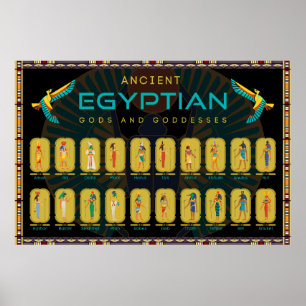 Affiche Les divinités de l'Égypte antique