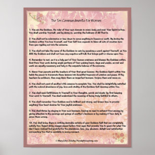 Affiche Les dix commandements pour les femmes