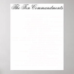 Affiche Les dix commandements subtils