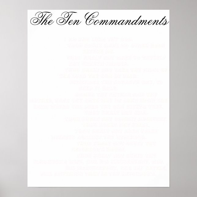 Affiche Les dix commandements subtils (Devant)