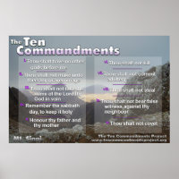 Les dix commandements sur le mont Sinaï