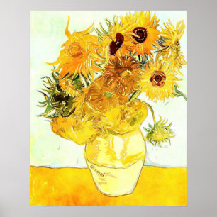 Affiche Les douze tournesols de Vincent Van Gogh