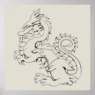 Affiche Les Dragons Asiatiques Tatsu Sont Des Créatures My