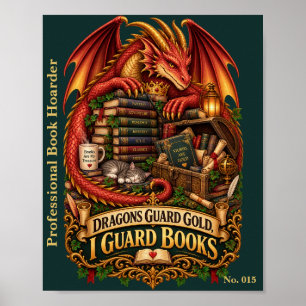 Affiche Les dragons gardent l'or, je garde les livres Dr