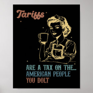 Affiche Les Droits De Douane Sont Une Taxe Sur Les Gens Am
