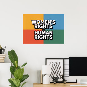 Affiche Les droits des femmes sont des droits humains