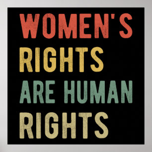 Affiche Les droits des femmes sont des droits humains I