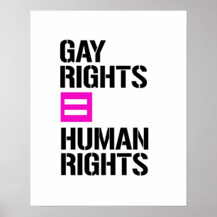 Affiche Les droits des homosexuels égaux aux droits de l'h