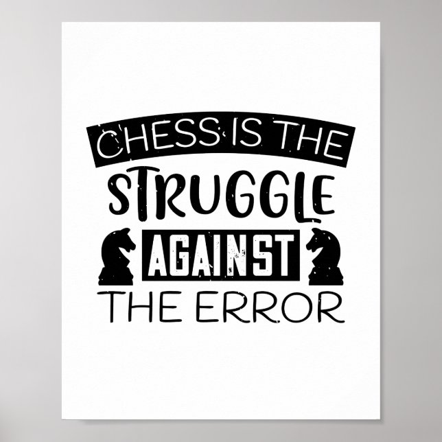 Affiche Les Échecs Sont La Lutte Contre L'Erreur (Devant)