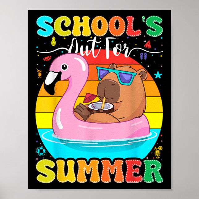 Affiche Les Écoles Pour L'Été Dernier Jour De L'École Ense (Devant)
