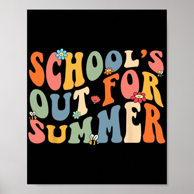 Affiche Les Écoles Pour L'Été Dernier Jour De L'École Ense (Devant)