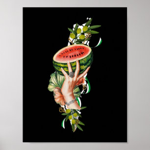 Affiche Les éléments palestiniens traditionnels en palesti