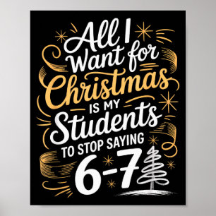 Affiche Les élèves disent 6-7 67 Six Sept Prof de maths dr